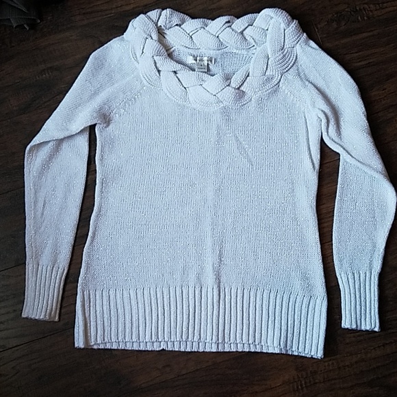 JohnPaulRichard White w/silver Sweater - Picture 1 of 7